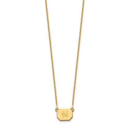 14K Gelbgold Initiale Octagon Halskette