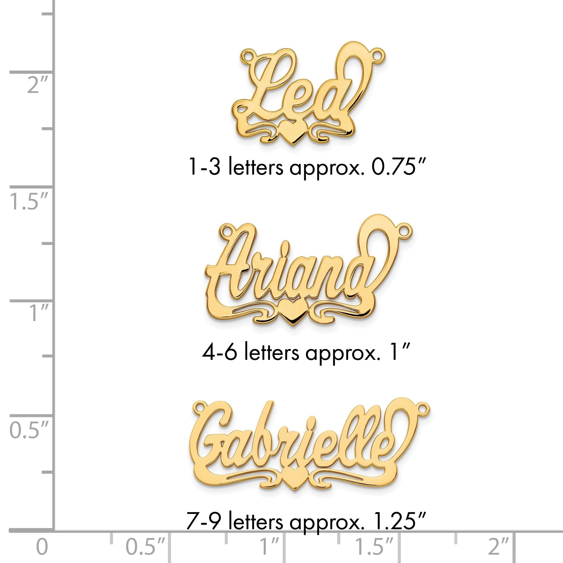 Vergoldet Sterlingsilber /gold Poliert Herz Name Platte