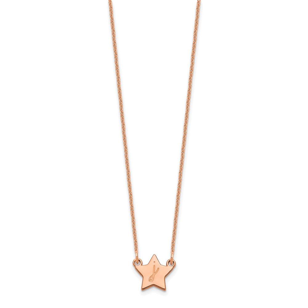 14K Roségold Initiale Stern Halskette