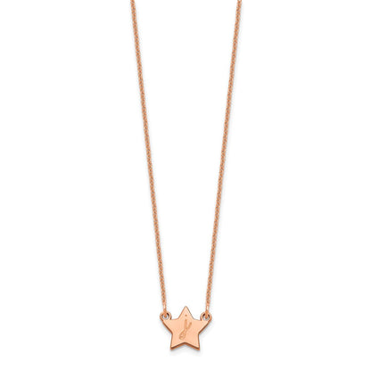14K Roségold Initiale Stern Halskette