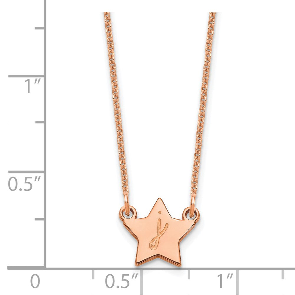 14K Roségold Initiale Stern Halskette