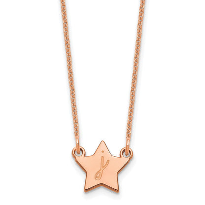 14K Roségold Initiale Stern Halskette
