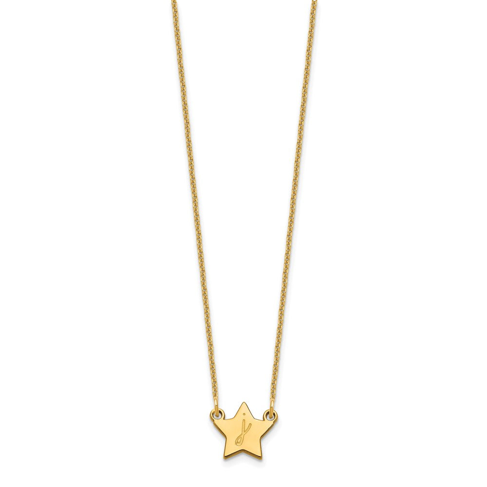 14K Gelbgold Initiale Stern Halskette