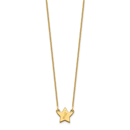 14K Gelbgold Initiale Stern Halskette