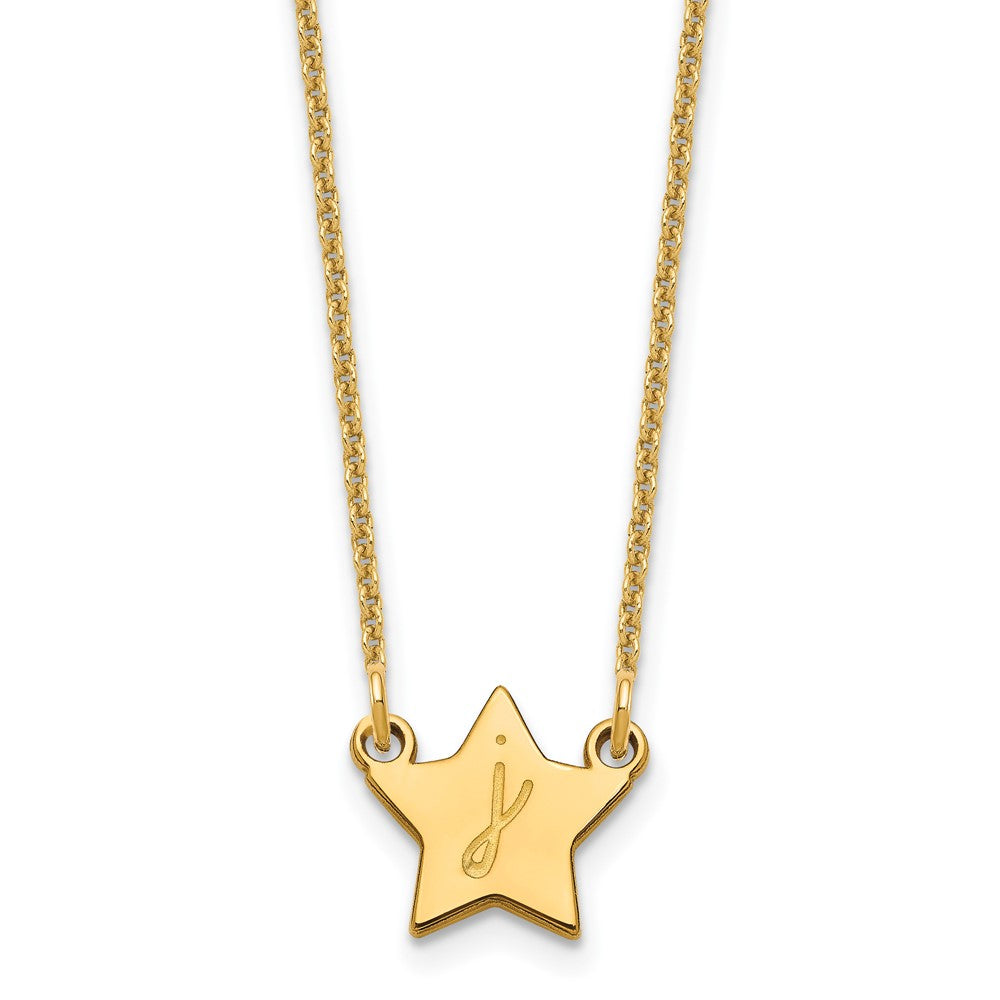 14K Gelbgold Initiale Stern Halskette
