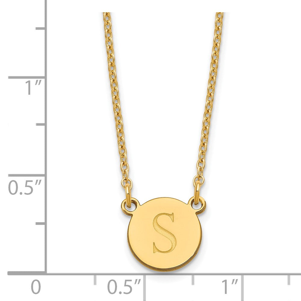 Vergoldet Sterlingsilber /gold Rund Initiale Halskette