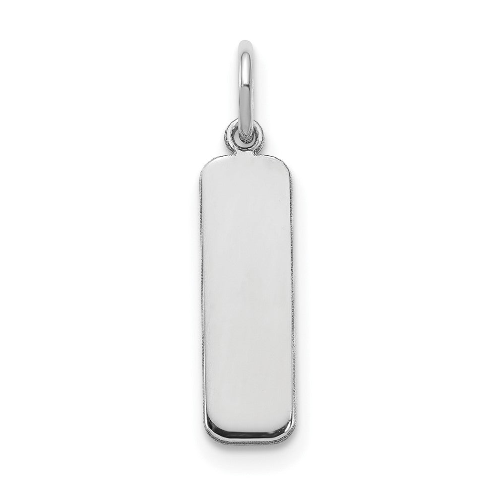 14K Weißgold 14K Weißgold Klein Rohling Stab Charm