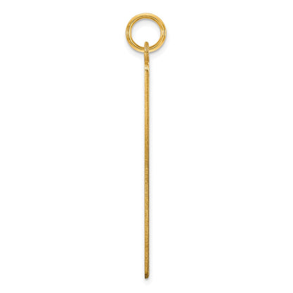 14K Gelbgold 14K Gelbgold Groß Rohling Stab Charm