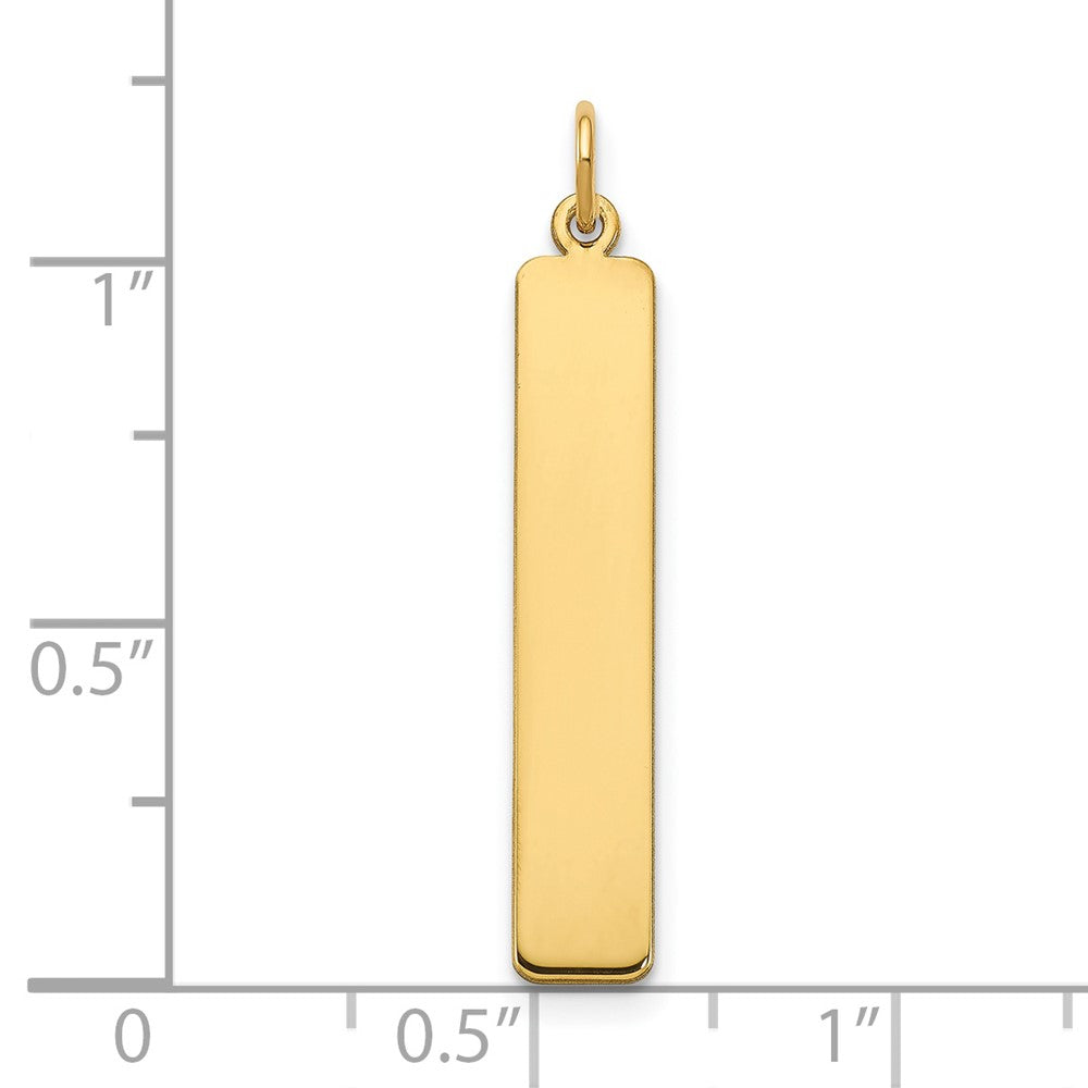 14K Gelbgold 14K Gelbgold Groß Rohling Stab Charm