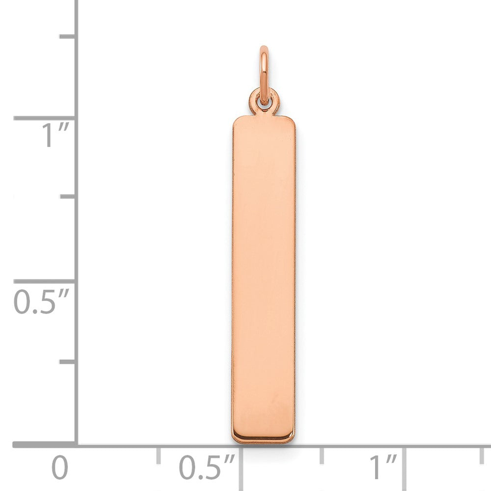 Roségoldbeschichtet Sterlingsilber /rose Groß Rohling Stab Charm
