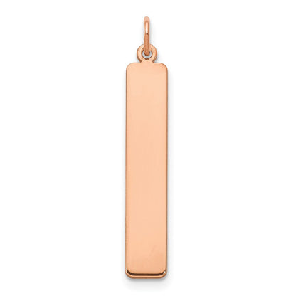 Roségoldbeschichtet Sterlingsilber /rose Groß Rohling Stab Charm