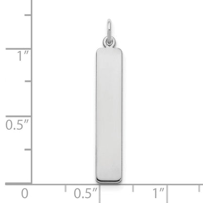 14K Weißgold 14K Weißgold Groß Rohling Stab Charm