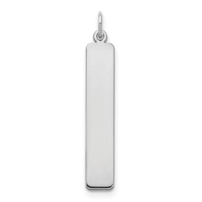 Sterlingsilber Silber/rhodiniert Groß Rohling Stab Charm