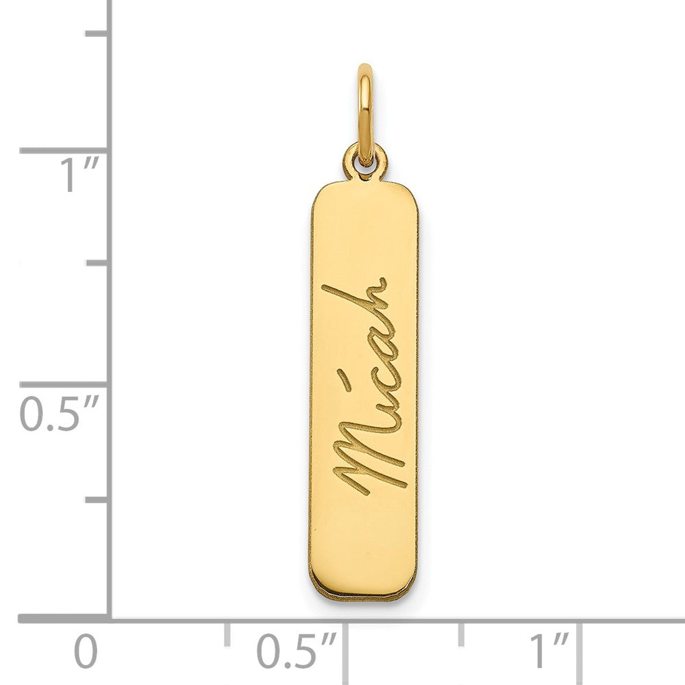 Vergoldet Sterlingsilber /gold Signature Stab Charm