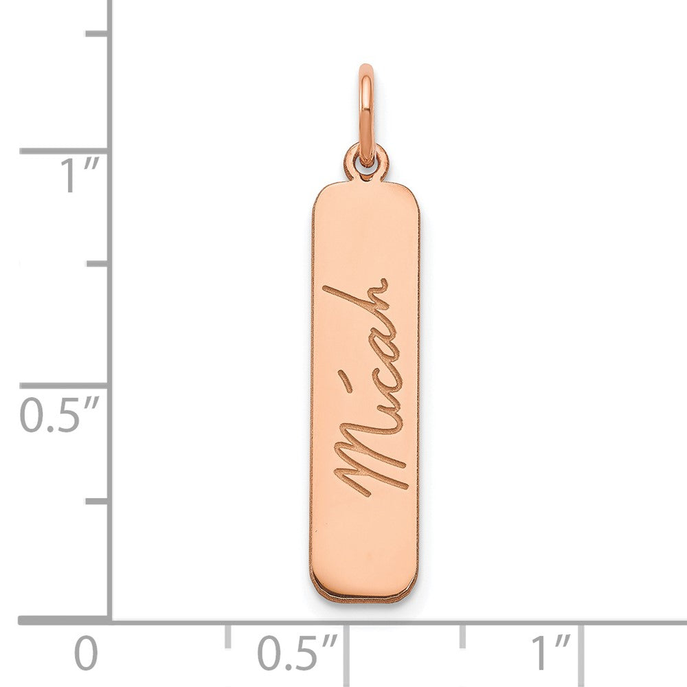 Roségoldbeschichtet Sterlingsilber /rose Signature Stab Charm