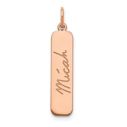 Roségoldbeschichtet Sterlingsilber /rose Signature Stab Charm