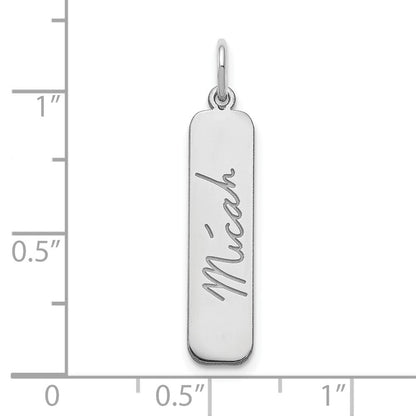 Sterlingsilber Silber/rhodiniert Signature Stab Charm