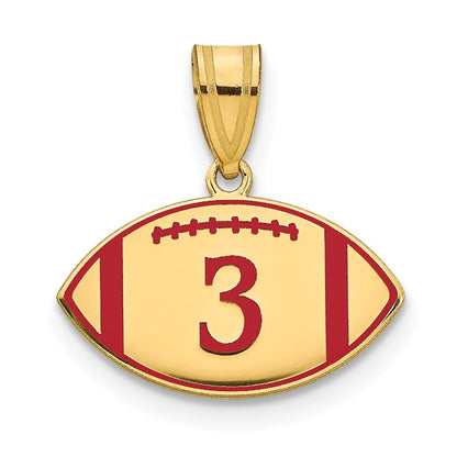 14K Gelbgold Personalisiert Football Epoxid Anhänger