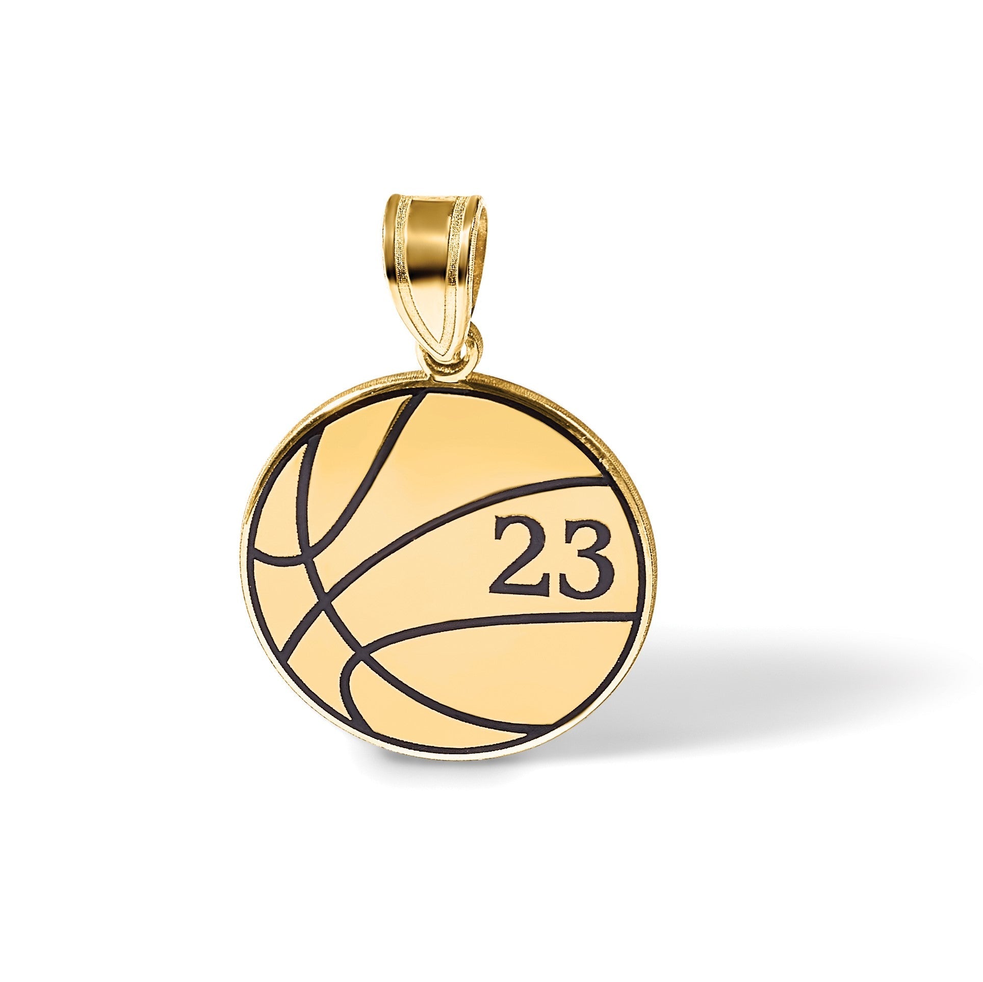 Vergoldet Sterlingsilber /gold Basketball Epoxid Anhänger