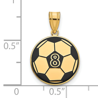 14K Gelbgold Personalisiert Fußball Kugel Epoxid Anhänger