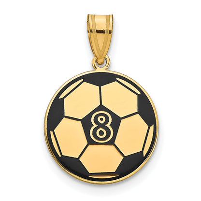 14K Gelbgold Personalisiert Fußball Kugel Epoxid Anhänger
