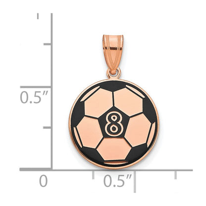 14K Roségold Personalisiert Fußball Kugel Epoxid Anhänger