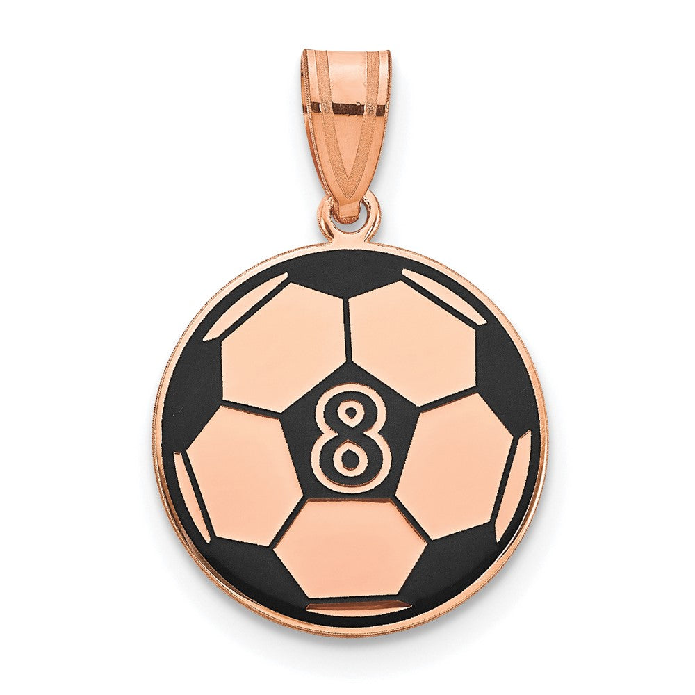 Roségoldbeschichtet Sterlingsilber /rose Personalisiert Fußball Kugel Epoxid Anhänger
