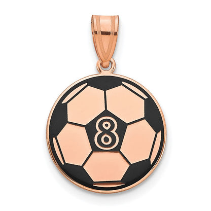 14K Roségold Personalisiert Fußball Kugel Epoxid Anhänger