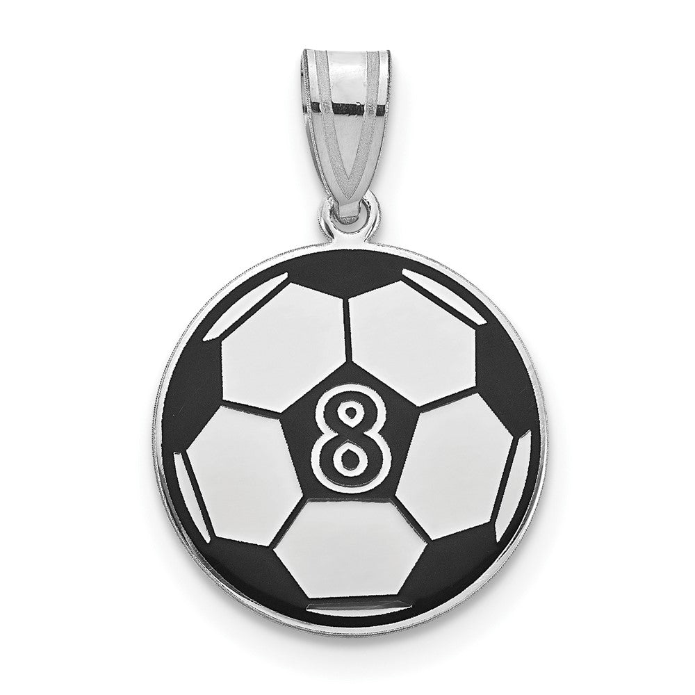Sterlingsilber Silber/rhodiniert Personalisiert Fußball Kugel Epoxid Anhänger