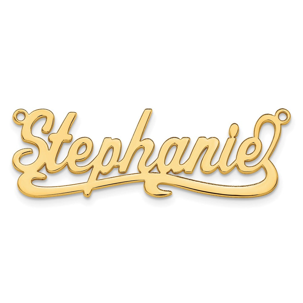 14K Gelbgold Poliert Name Platte