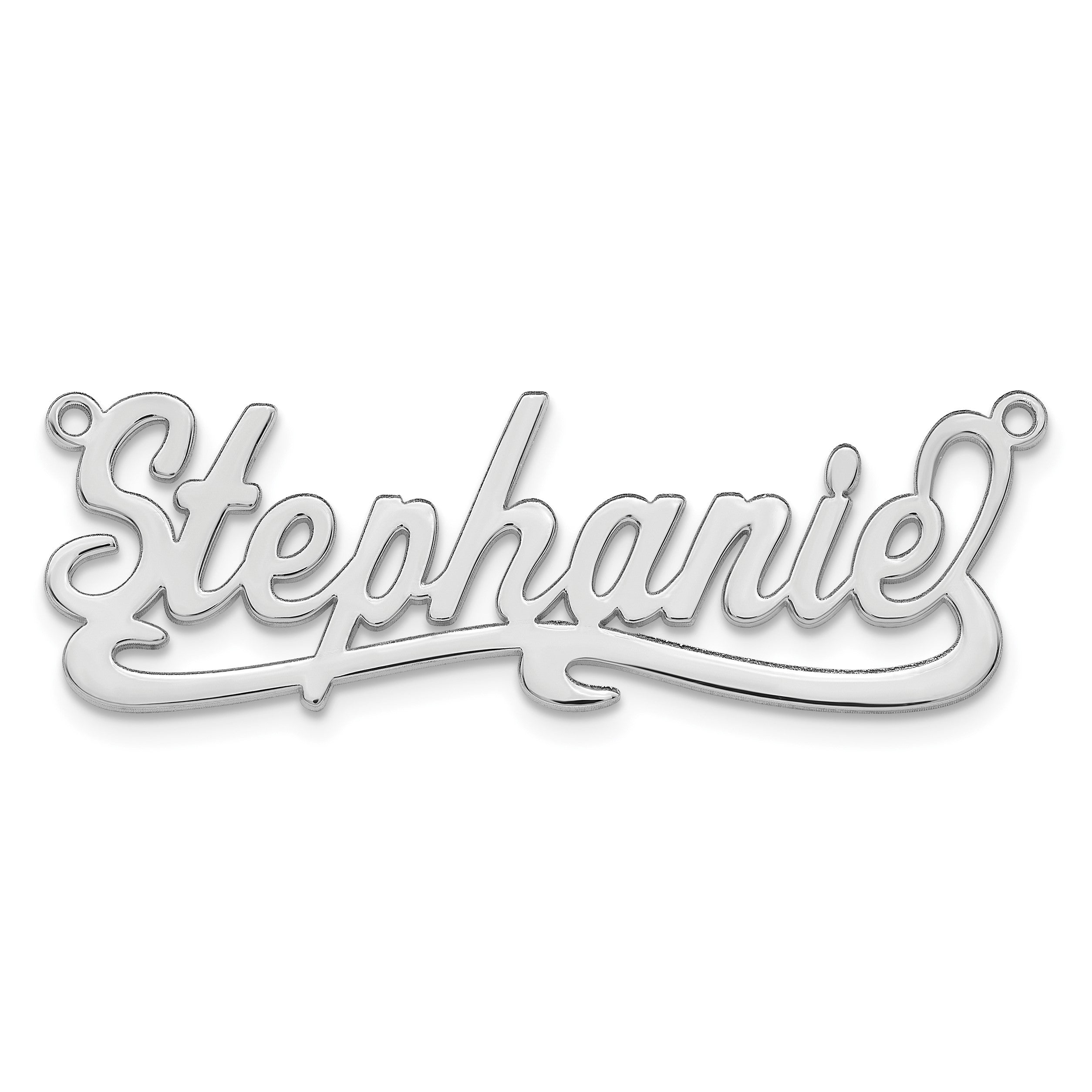 Sterlingsilber Silber/rhodiniert Poliert Name Platte