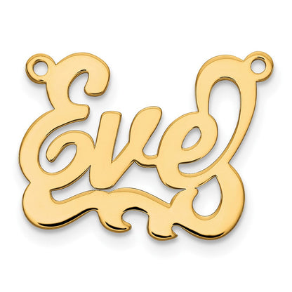 Vergoldet Sterlingsilber /gold Poliert Name Platte