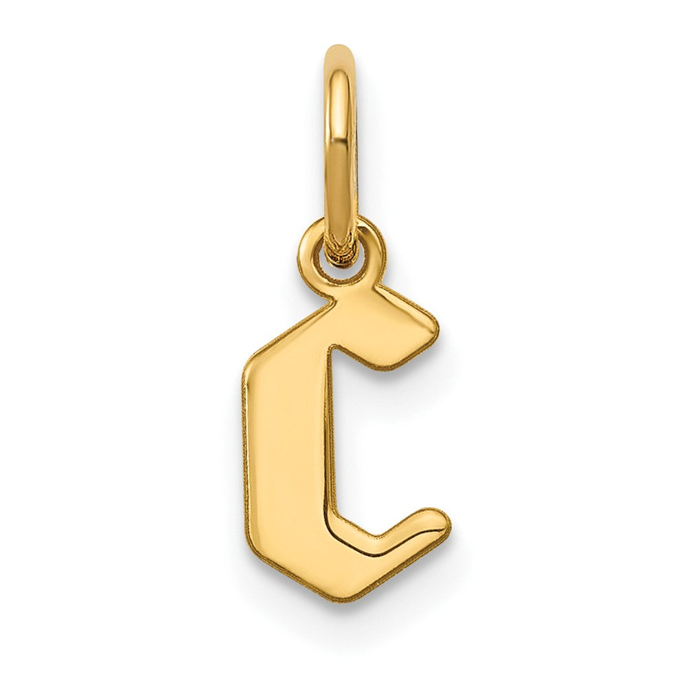 14K Gelbgold 14ky Lower Gehäuse Buchstabe C Initiale Anhänger