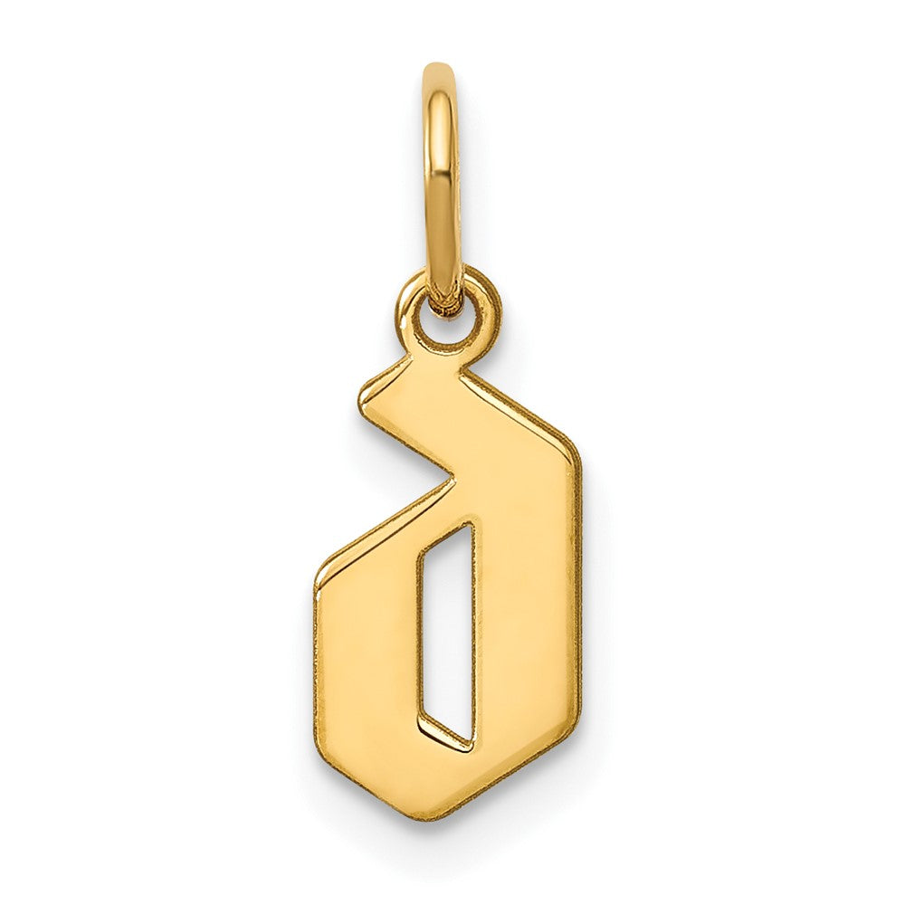 14K Gelbgold 14ky Lower Gehäuse Buchstabe D Initiale Anhänger