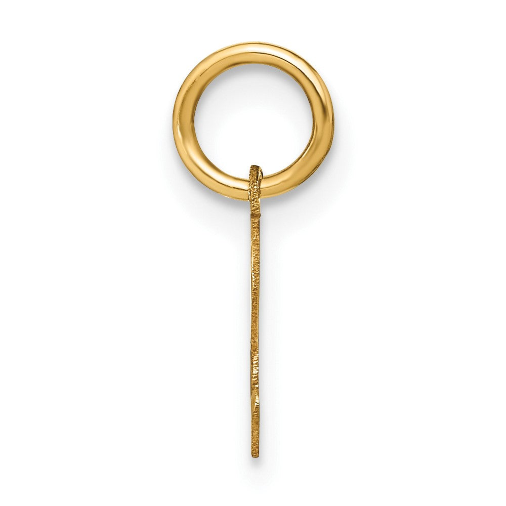 14K Gelbgold 14ky Lowercase Buchstabe E Initiale Anhänger