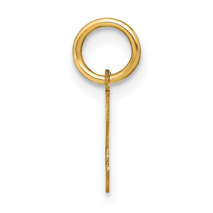 14K Gelbgold 14ky Lowercase Buchstabe E Initiale Anhänger