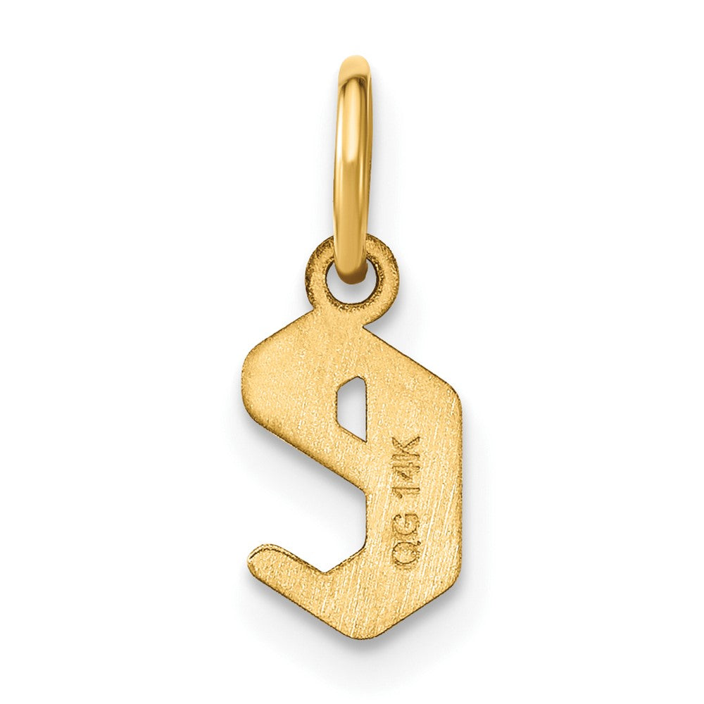 14K Gelbgold 14ky Lowercase Buchstabe E Initiale Anhänger