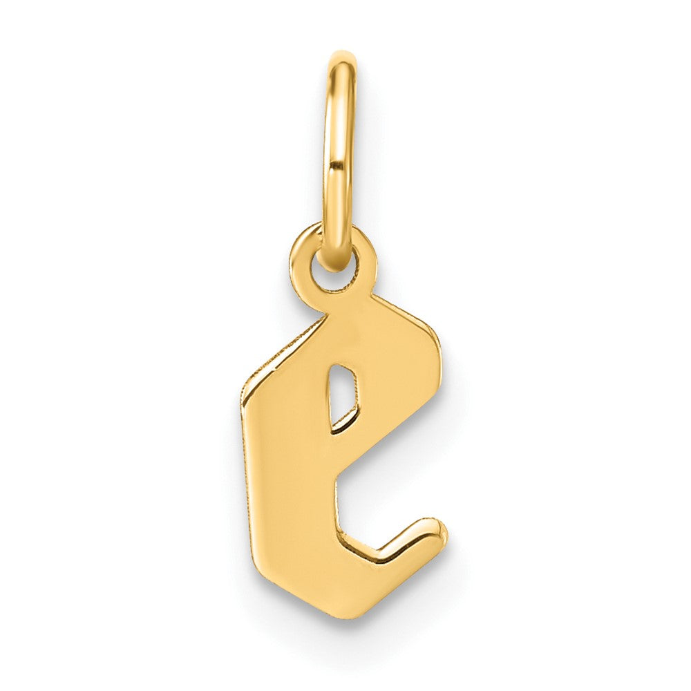 14K Gelbgold 14ky Lowercase Buchstabe E Initiale Anhänger