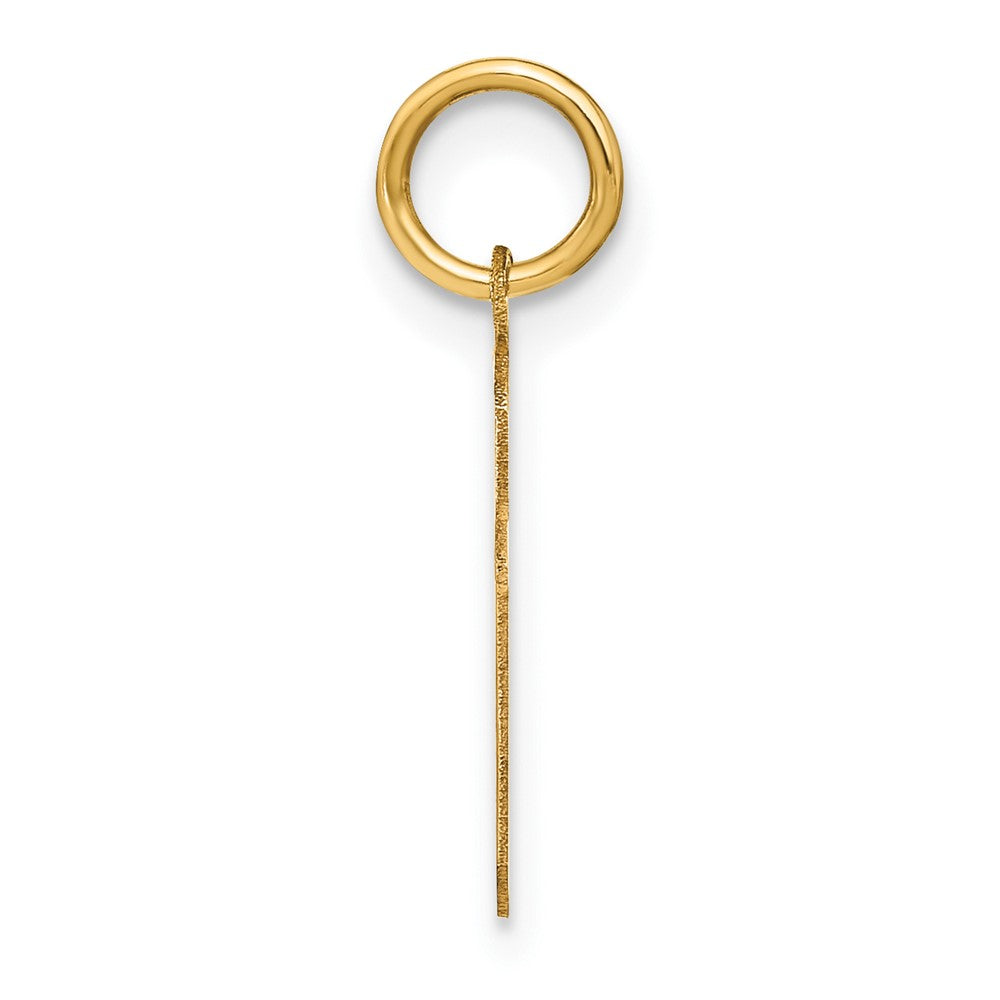 14K Gelbgold 14ky Lowercase Buchstabe F Initiale Anhänger