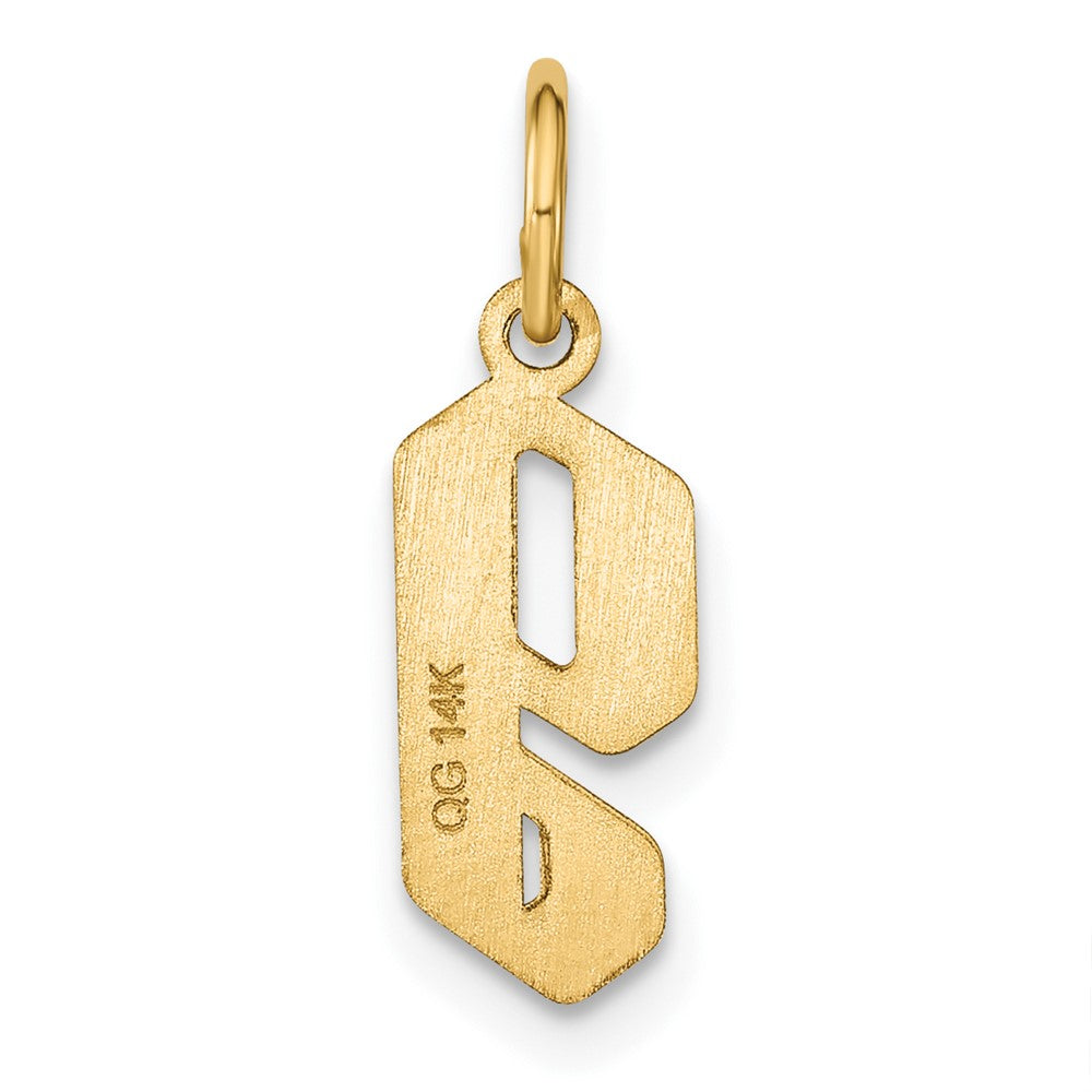 14K Gelbgold 14ky Lowercase Buchstabe G Initiale Anhänger