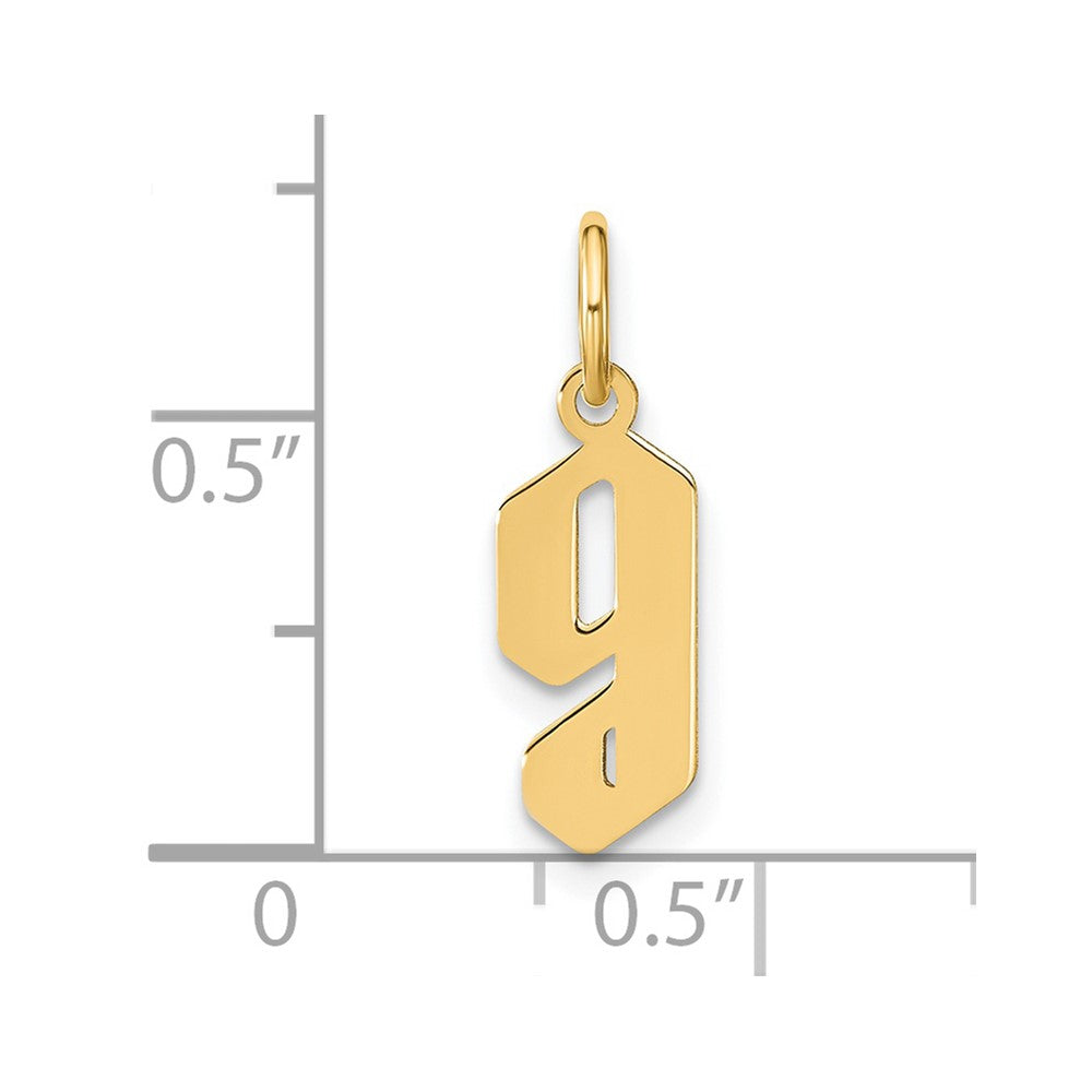 14K Gelbgold 14ky Lowercase Buchstabe G Initiale Anhänger