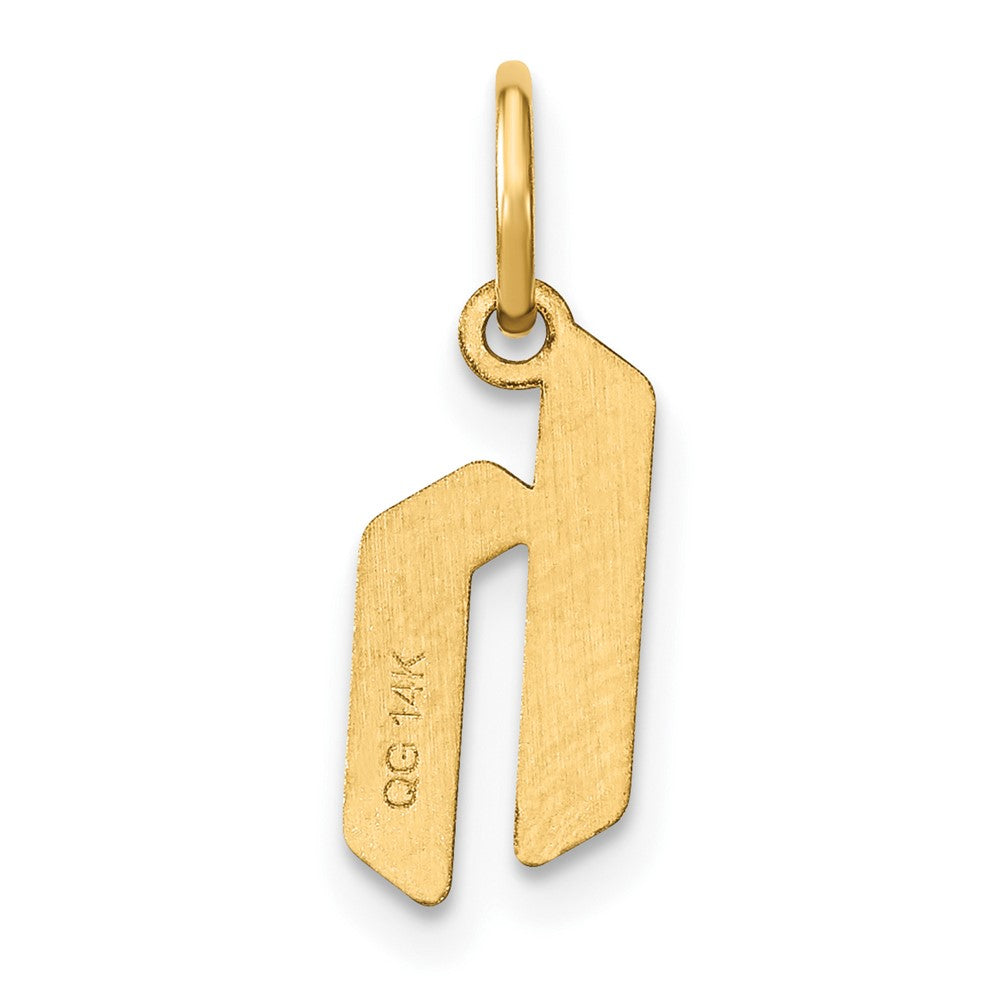 14K Gelbgold 14ky Lowercase Buchstabe H Initiale Anhänger