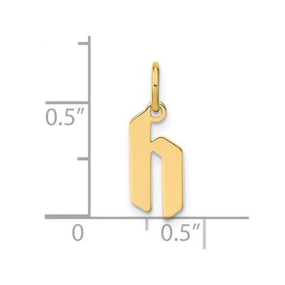 14K Gelbgold 14ky Lowercase Buchstabe H Initiale Anhänger