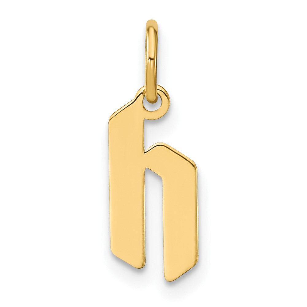 14K Gelbgold 14ky Lowercase Buchstabe H Initiale Anhänger