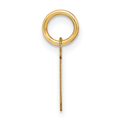 14K Gelbgold 14ky Lowercase Buchstabe I Initiale Anhänger