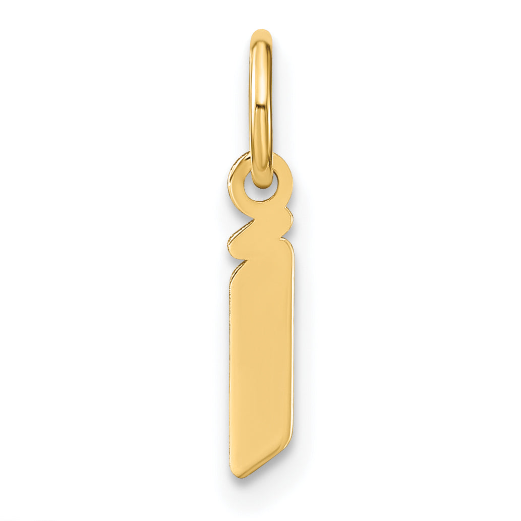 14K Gelbgold 14ky Lowercase Buchstabe I Initiale Anhänger