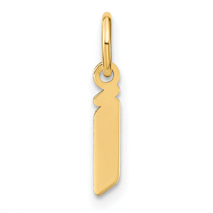 14K Gelbgold 14ky Lowercase Buchstabe I Initiale Anhänger