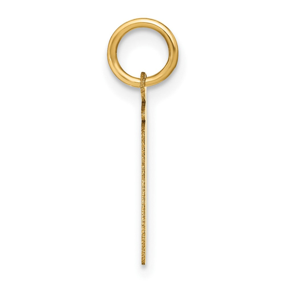 14K Gelbgold 14ky Lowercase Buchstabe J Initiale Anhänger