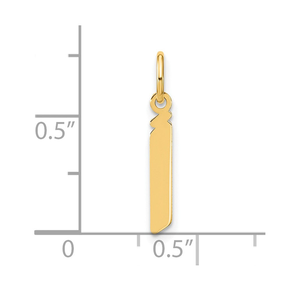 14K Gelbgold 14ky Lowercase Buchstabe J Initiale Anhänger