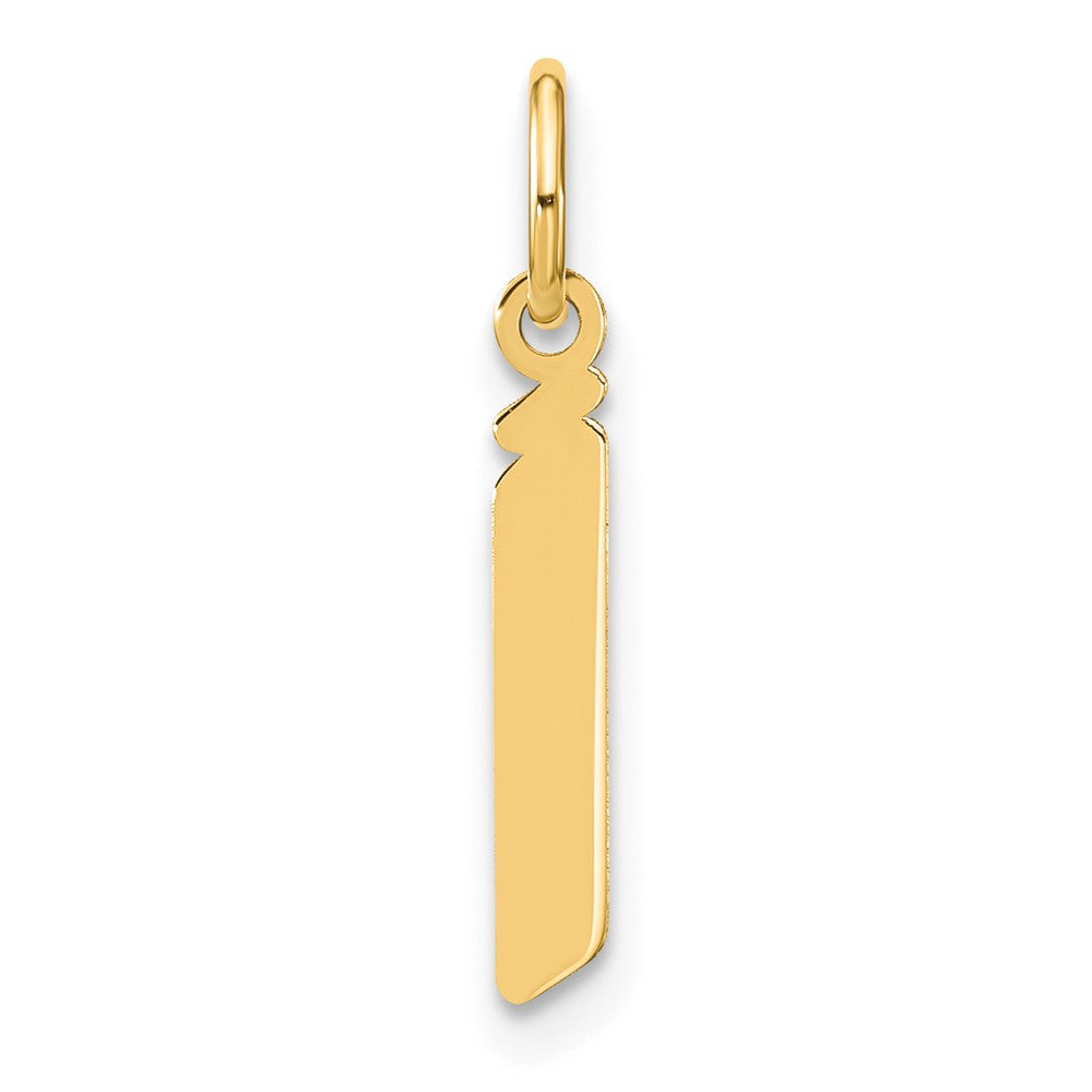 14K Gelbgold 14ky Lowercase Buchstabe J Initiale Anhänger